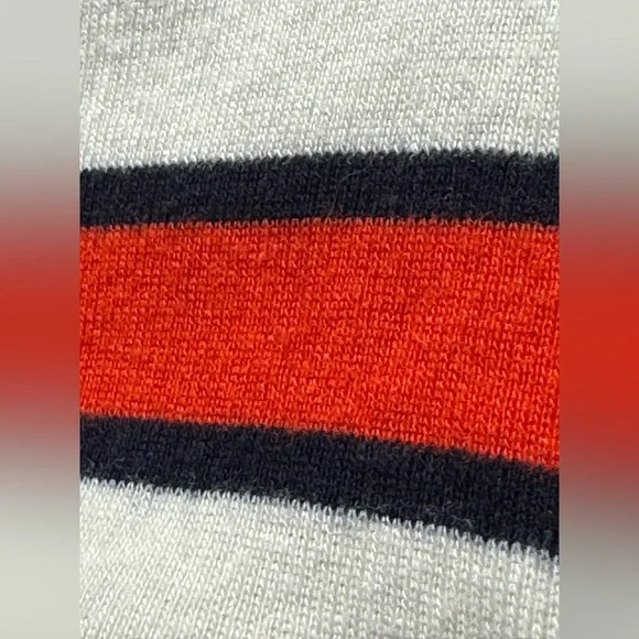 1901 striped boatneck red orange, blue, and white 3/4 sleeve XS - Picture 6 of 8